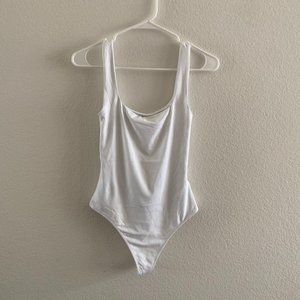 Aritzia White Babaton Tank Body Suit with Back Cutout | Sz S